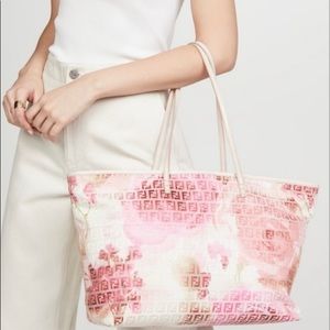 XL Fendi Zucchino Floral Roll Tote multi